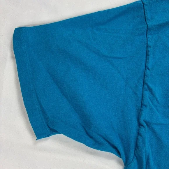 Connecticut Vintage 90s Single Stitch Graphic T-Shirt XL Blue Hanes Beefy-T - Picture 3 of 8